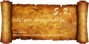 Sógor Krisztián névjegykártya