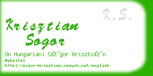 krisztian sogor business card